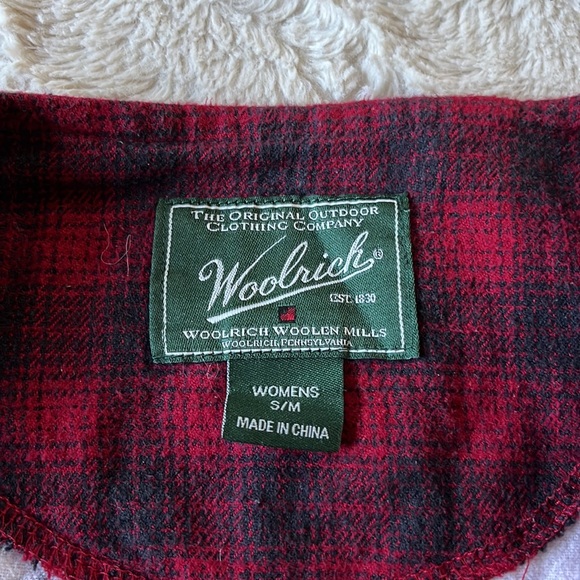 Woolrich Sheep Graphic Red/White  Flannel Long Sleeve Womens Nightgown Size S/M - Picture 5 of 8
